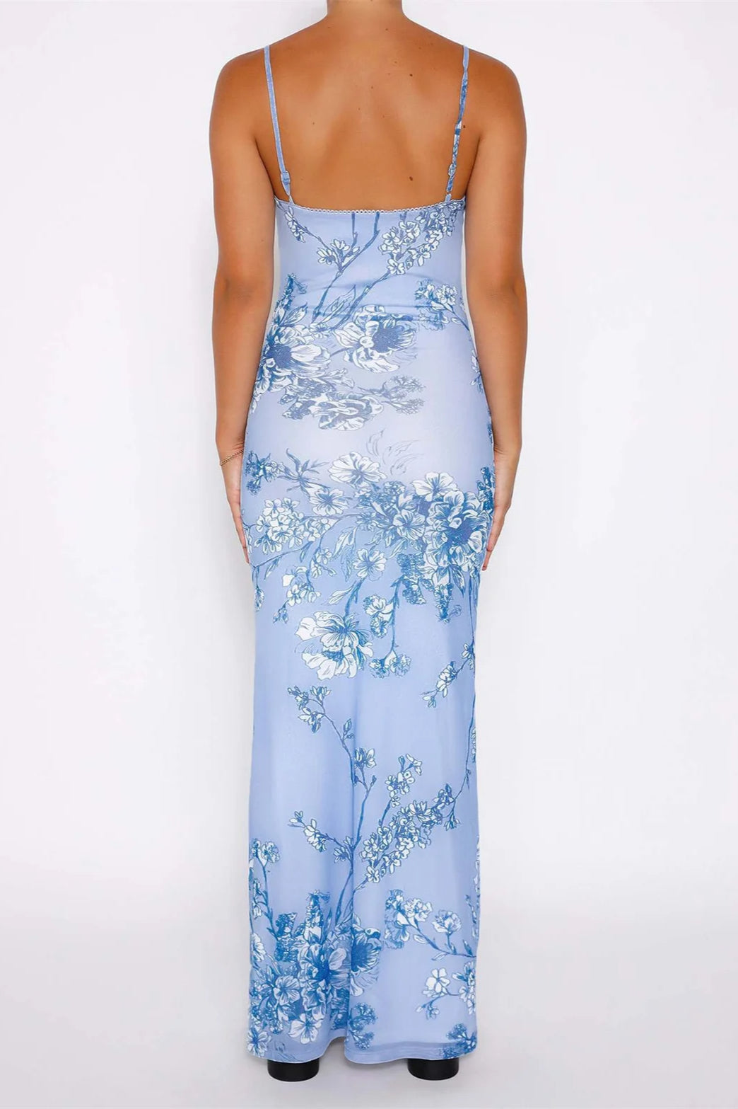 Printed V Neck Bodycon Slip Dress