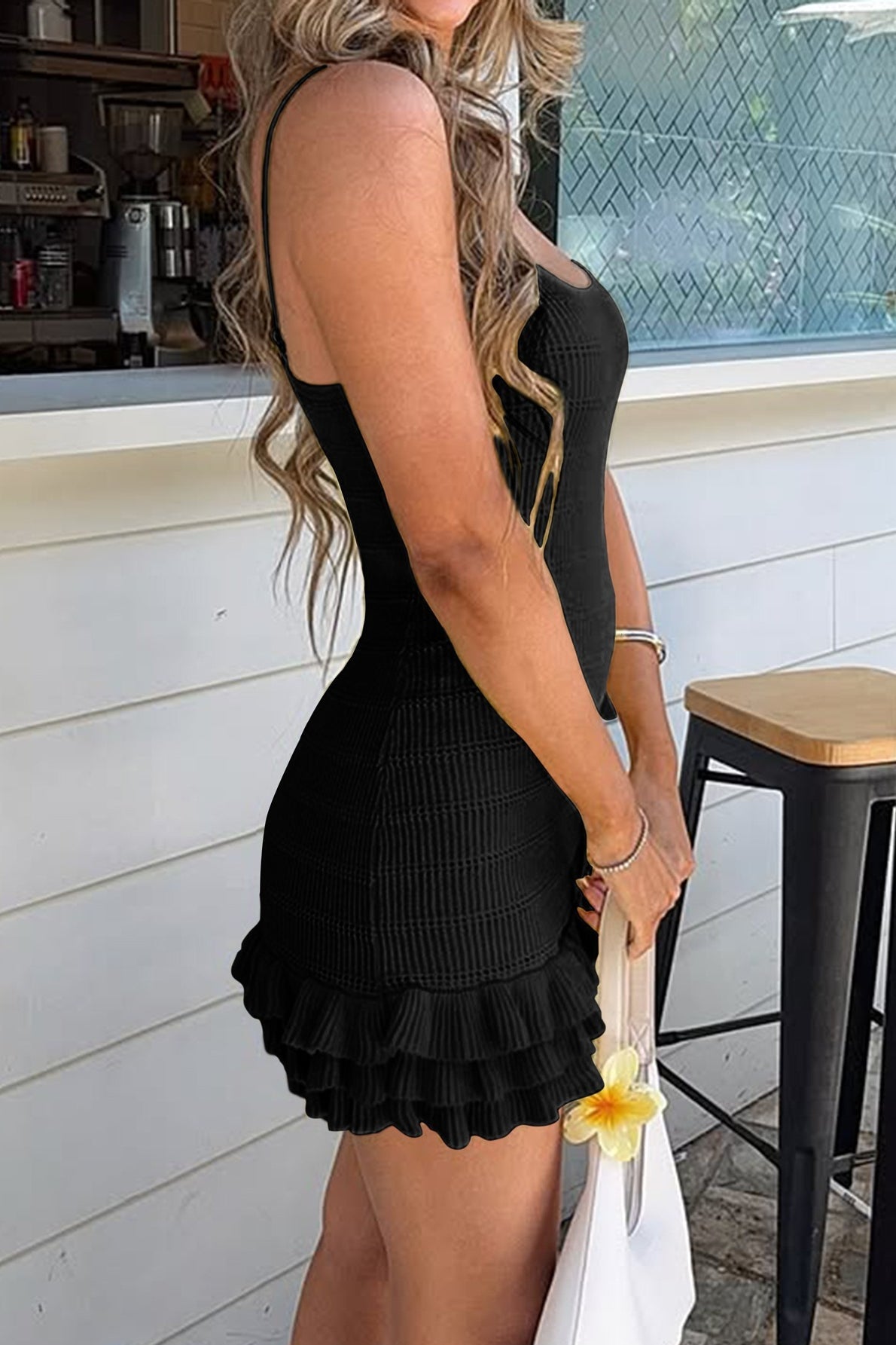 Sexy Lace Strap Work Dress