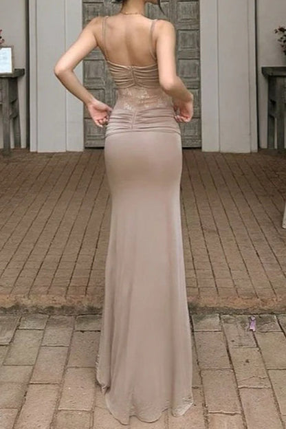 Cami Lace Bodycon Knot Detail Lace Dress