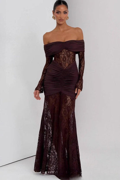 Sexy Lace Patchwork Mermaid Lace Dress