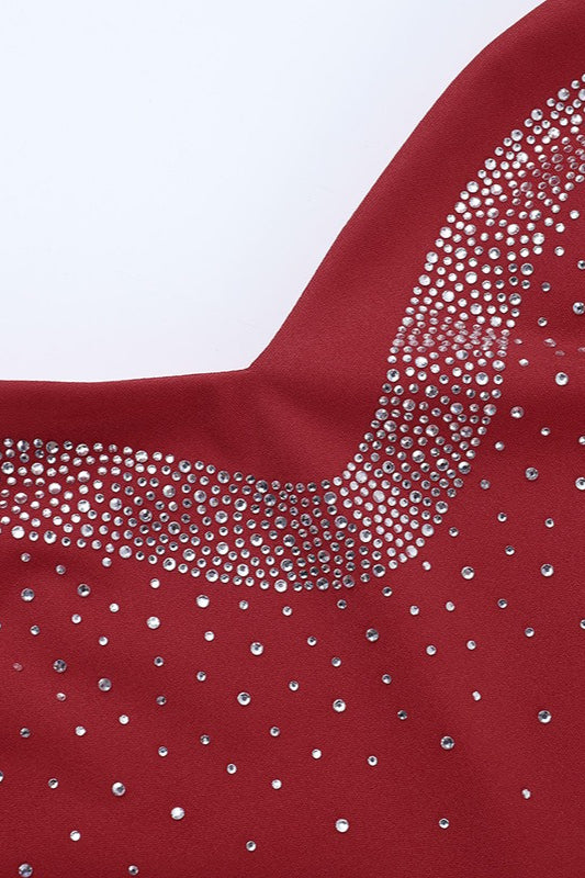 Glam Strapless Slit Party Dress