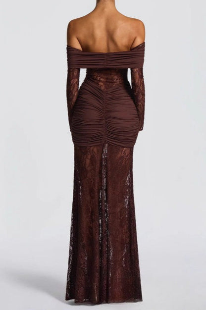 Sexy Lace Patchwork Mermaid Lace Dress