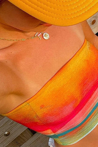 Backless Wrap Chest Crop Top