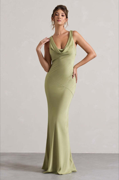 Fishtail Satin Silk Dress