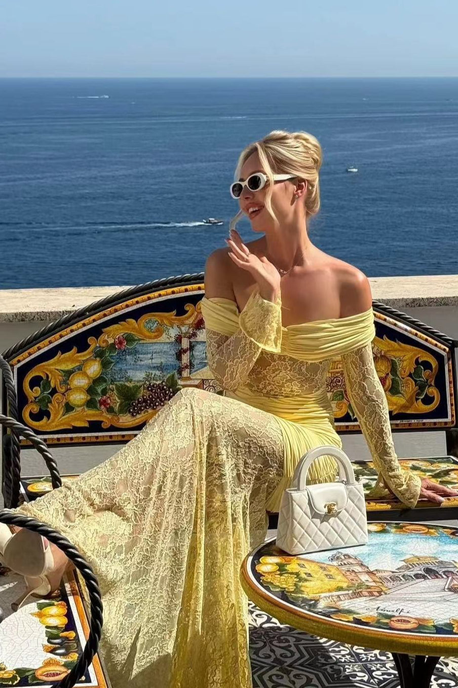 Sexy Lace Patchwork Mermaid Lace Dress