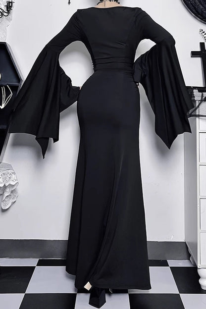 Halloween Gothic Punk Batwing Mermaid Dress