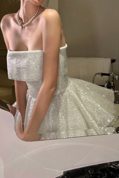 Elegant Strapless Party Dress