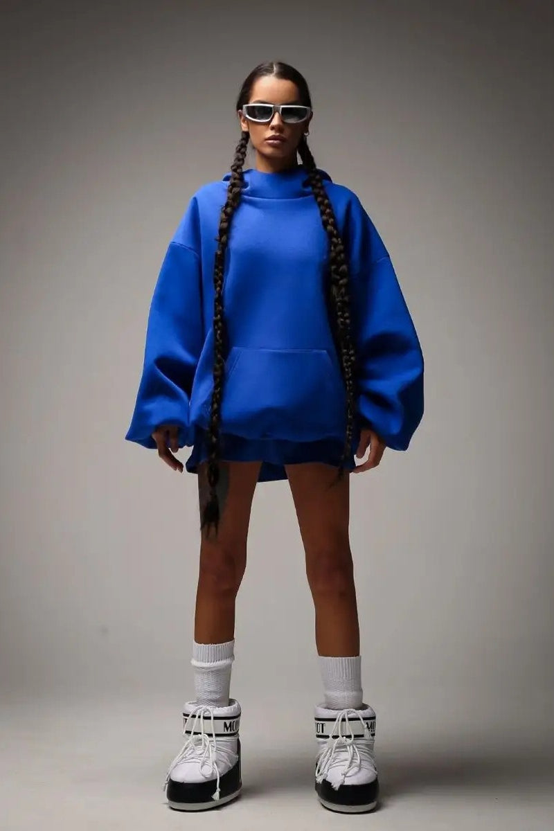 Oversized Hooded Sweatshirt with Back Print Hoodie