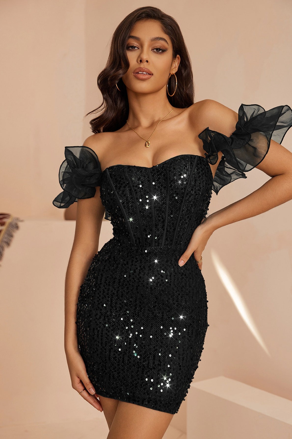 Glitter Slip Party Dress