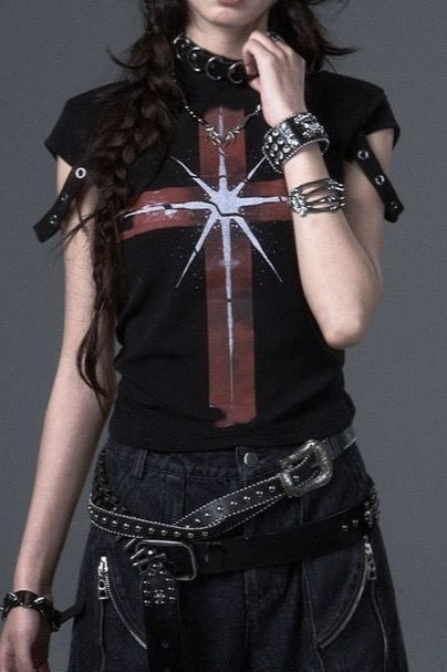 Street Style Cross T-Shirt