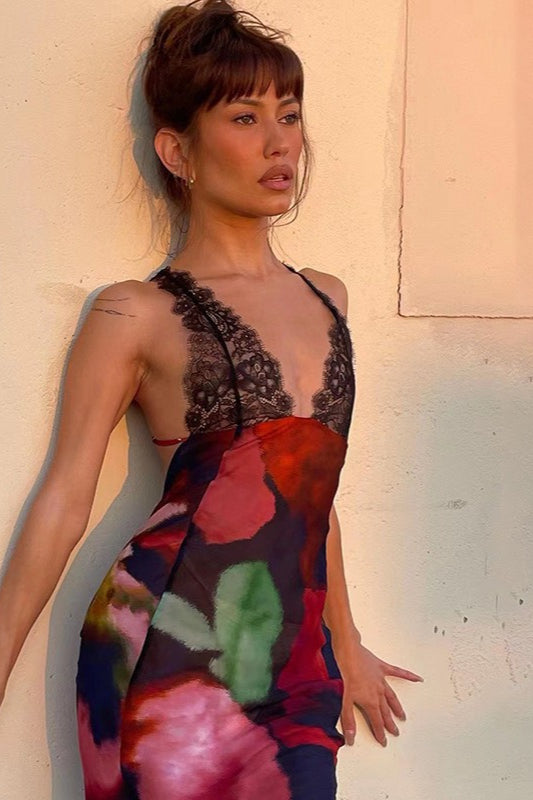 Printed Bodycon Slip Dress