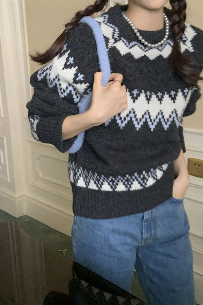 Slouchy Thick Knit Long Sleeve Sweater