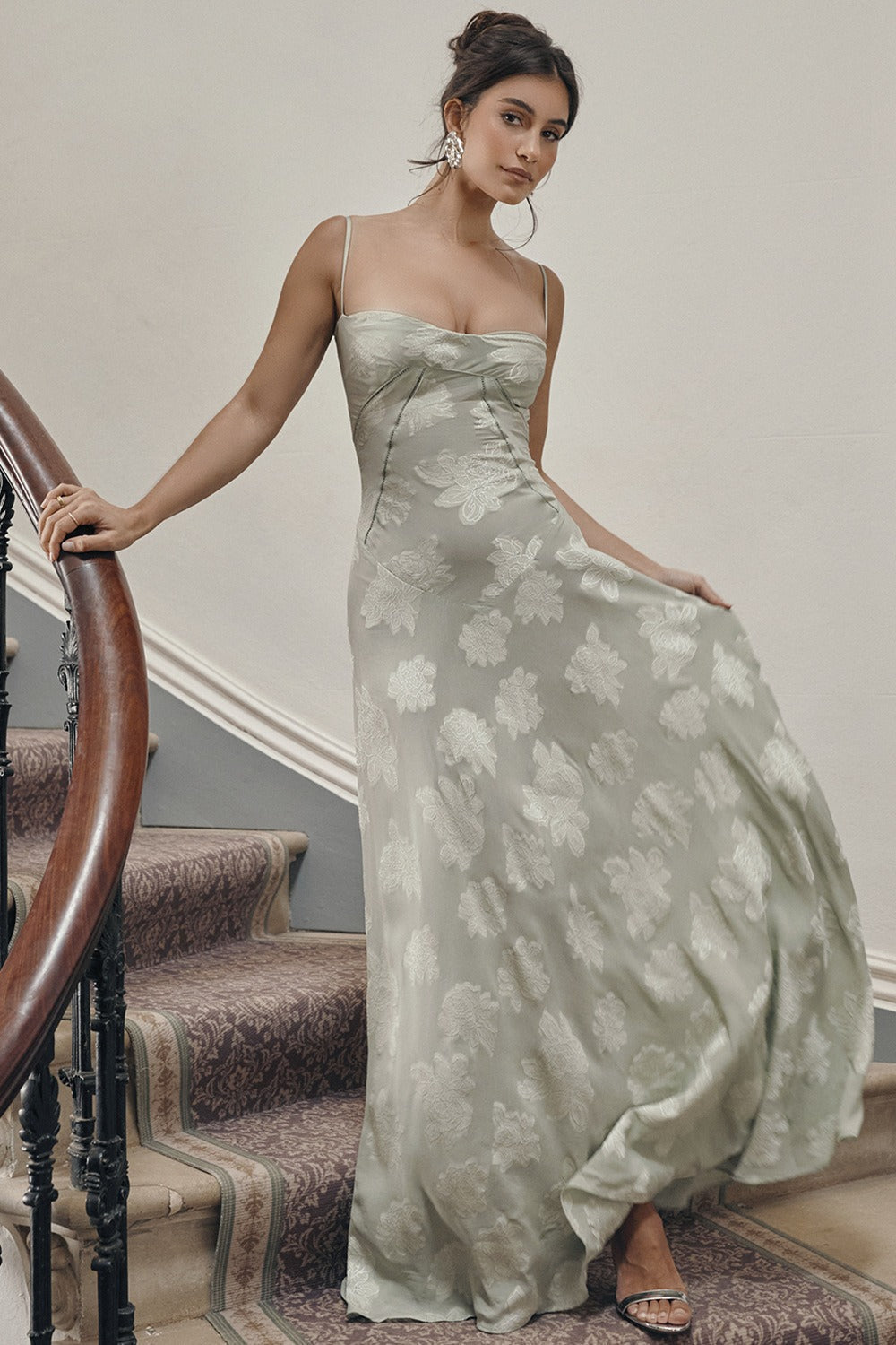 Lace Tie-Strap Romantic Maxi Dress