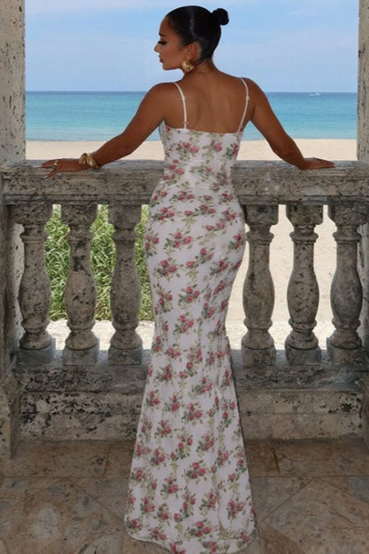 Defined Waist Strapless Slip Dress