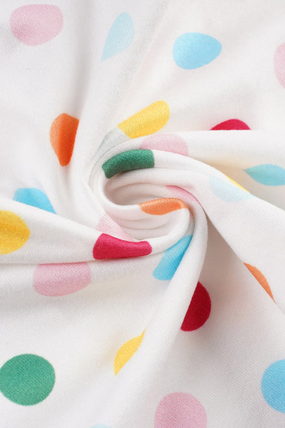 Colorful Polka Dot Halter Slim Fit Crop Top