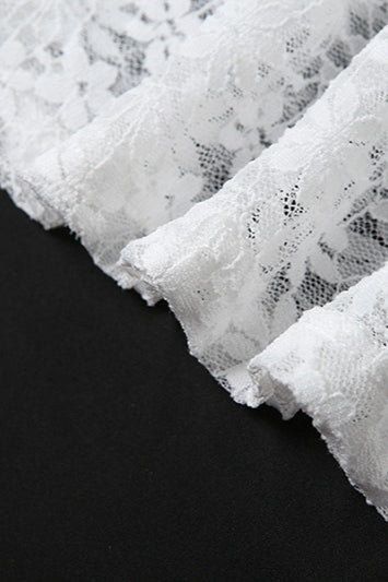 Elegant High Waist Sleeveless Lace Dress