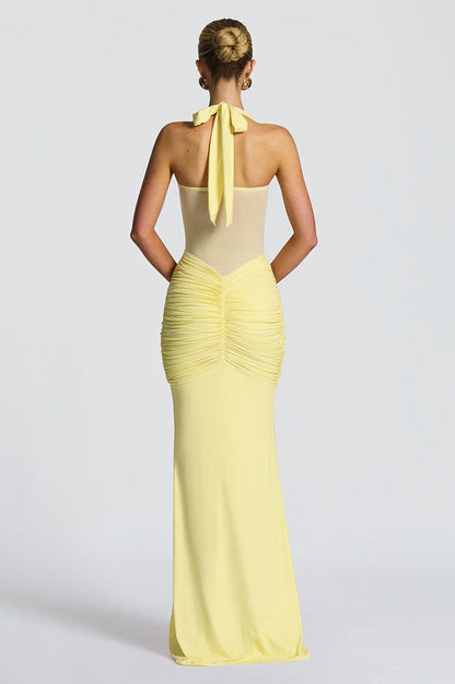 Ruched Low-Back Bodycon Party Dress