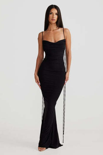 Solid Color Bodycon Slip Party Dress