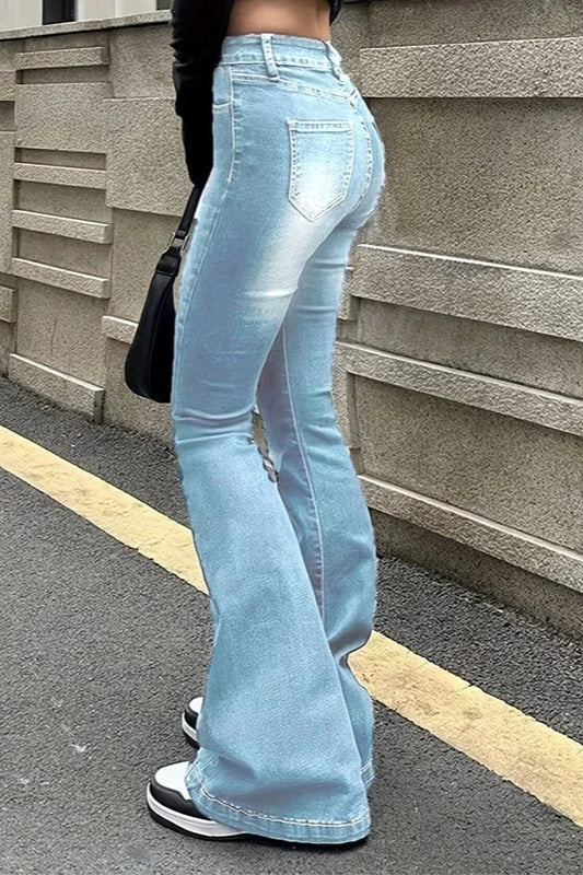 High Waist Flared Bootcut Jeans