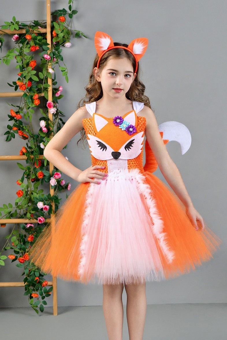 Fox Tutu Dress Kid Halloween Costume