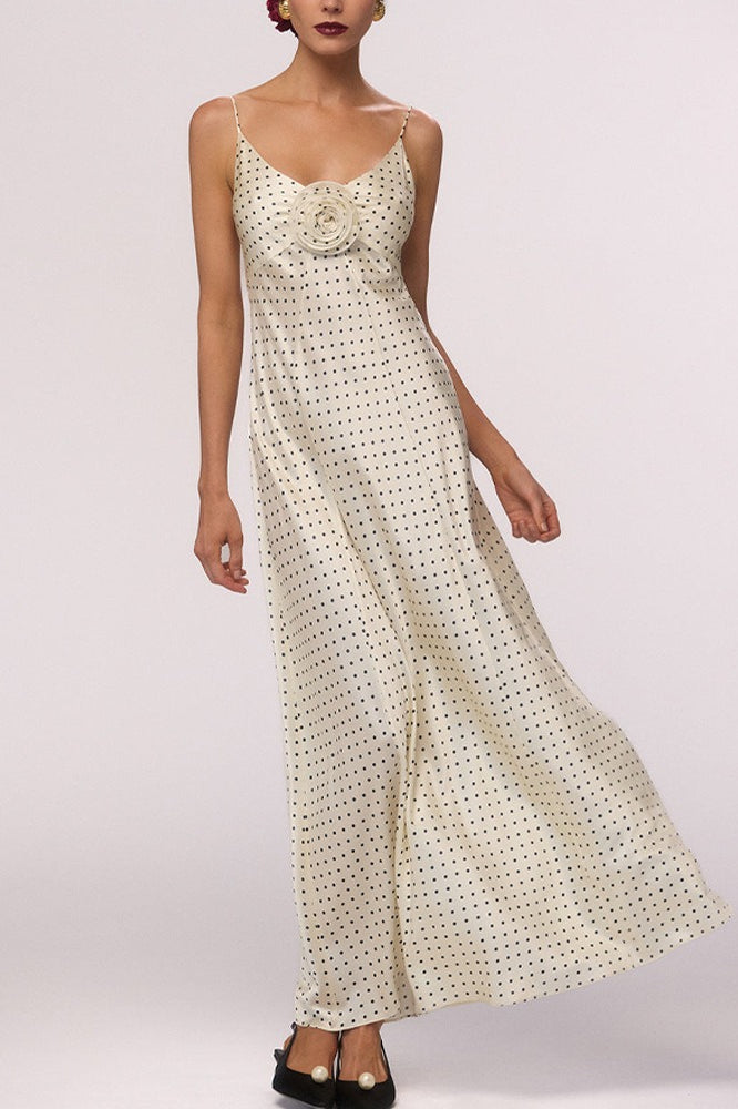 Print Low Back Slip Dress