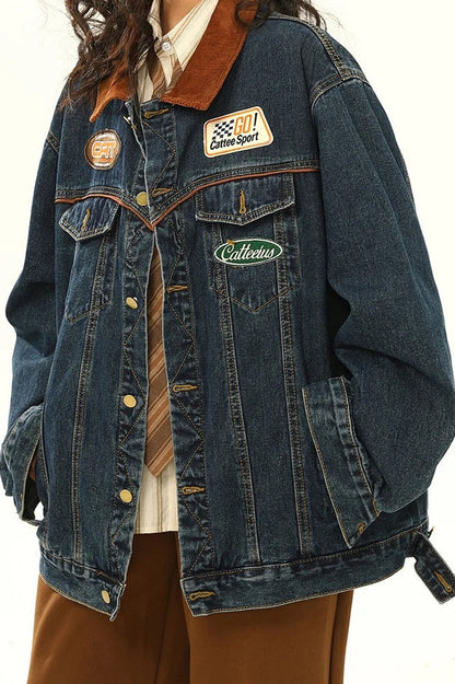 Vintage Motorcycle Denim Jacket