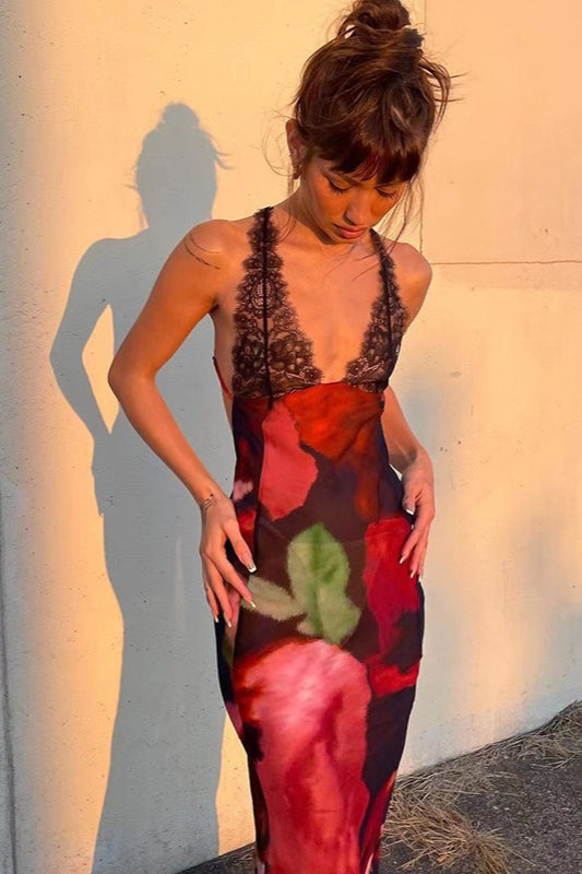 Printed Bodycon Slip Dress