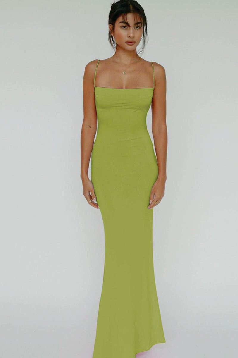 Sultry Solid Slip Dress