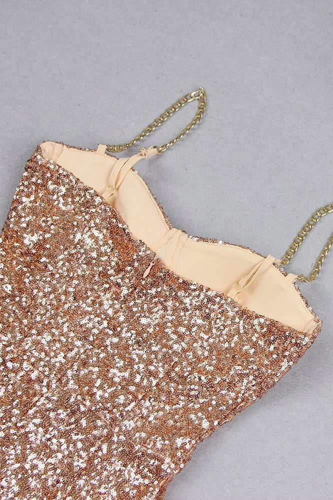 V Neck Bodycon Slip Dress