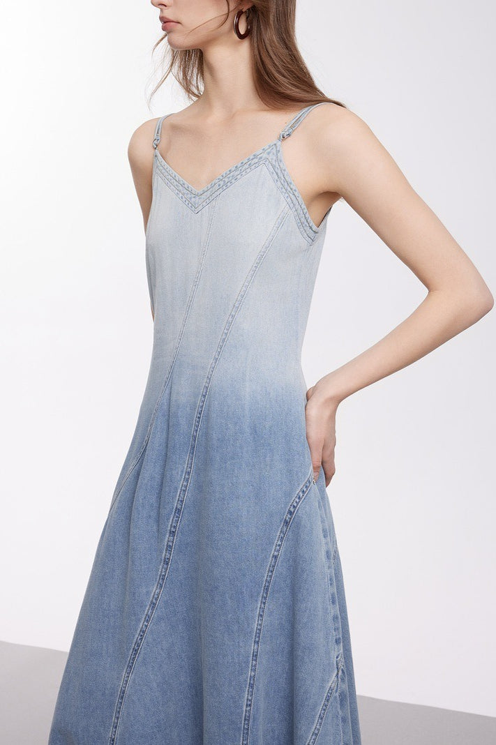 Modern Gradient Cami Denim Dress