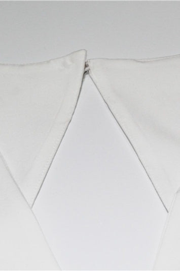 Elegant High Waist V Neck Work Dress