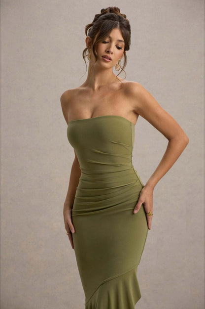 Elegant Strapless Party Dress