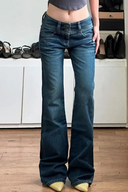 Vintage Low Rise Baggy Denim Jeans