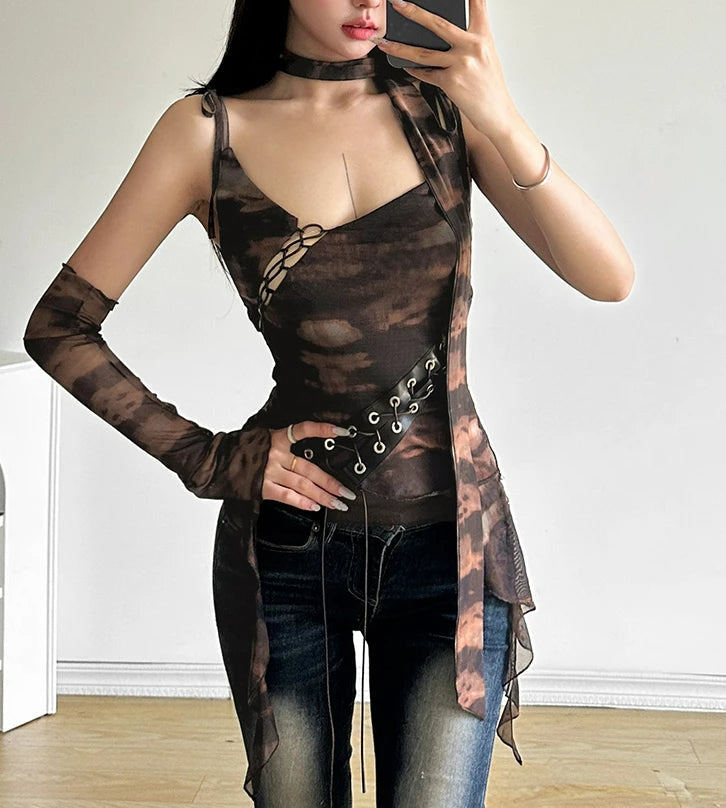Chic Mesh Summer Sheer Top