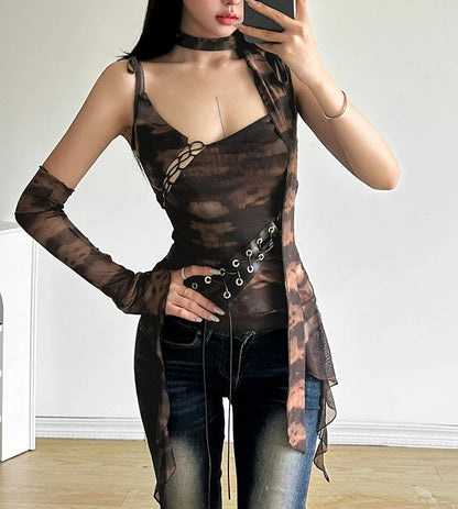 Chic Mesh Summer Sheer Top