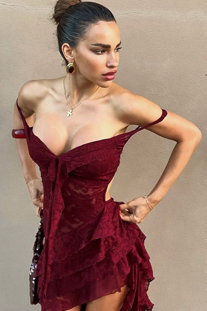 Lace Strapless Party Dress