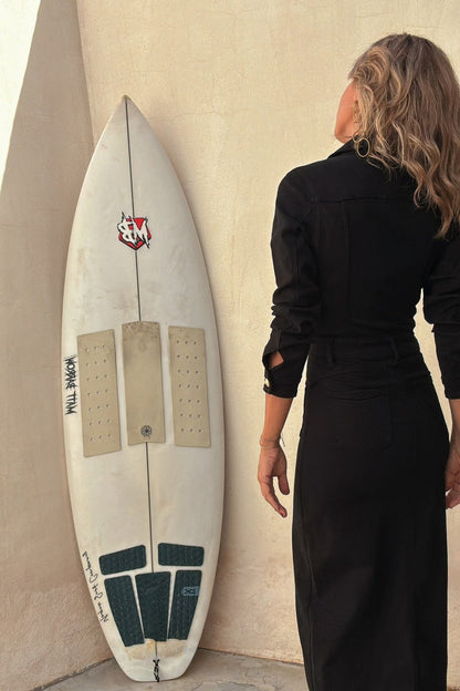 Fashionable Button-Up Long Sleeve Denim Dress