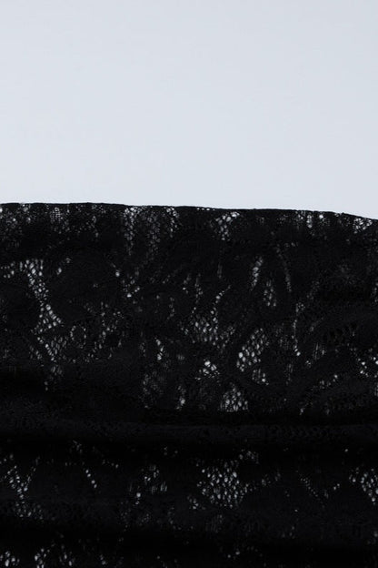 Lace Backless Long Sleeve Lace Dress