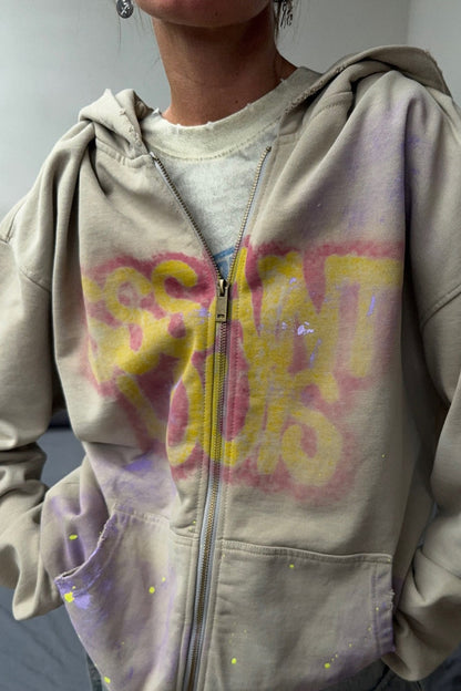Vintage Graffiti Oversized Hoodie