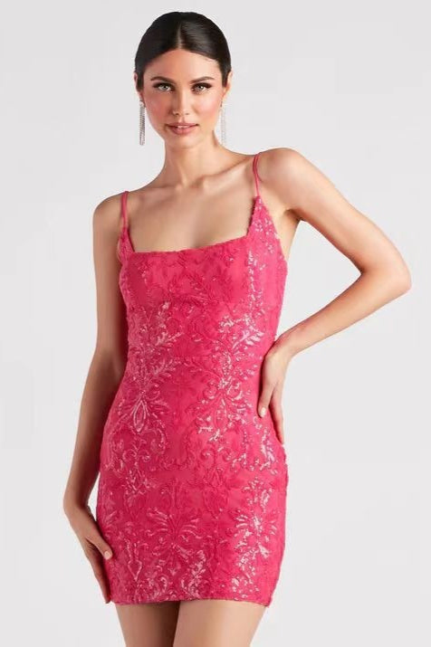 Sequin Cami Sexy Bodycon Slim Mini Sequin Dress