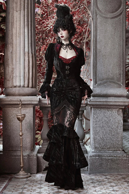 Halloween Lace Fishtail Skirt