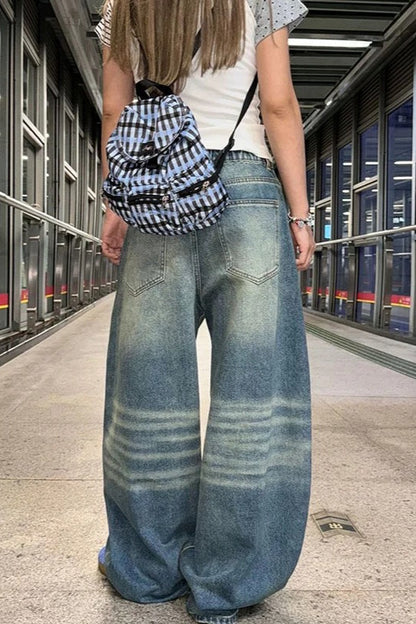 Cartoon Graffiti Baggy Jeans