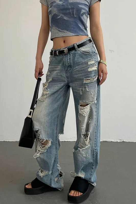 Retro Distressed Jeans