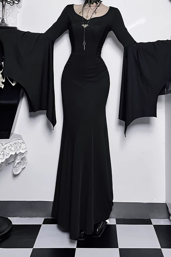 Halloween Gothic Punk Batwing Mermaid Dress