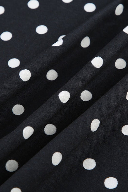 Polka Dot Mesh A-Line Mini Dress