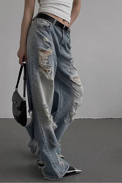 Retro Distressed Jeans