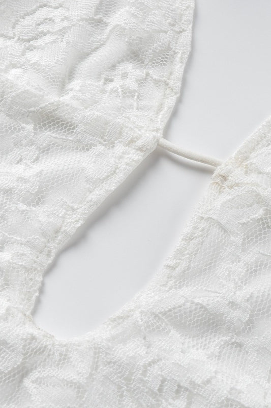 Sexy Halter Hollow Out Lace Dress