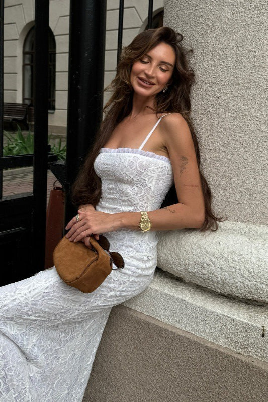 Elegant High Waist Bodycon Lace Dress