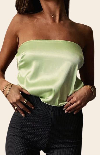 Tie-up Backless Wrapped Chest Strapless