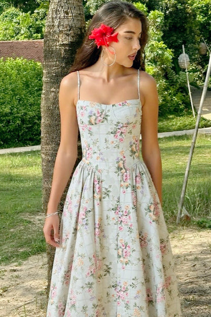 Smocked Floral Slip Dress